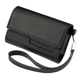 Black / Black Matte Leather Horizontal Pouch Case with Magnetic Closure – No Belt Clip for Blackberry 8300 Curve 8310 8320 8330 8350i 8800 8800c 8820 8830