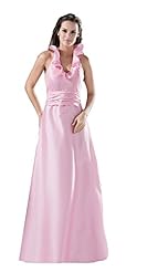 Taffeta Halter Backless Evening Dress 