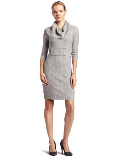 Maxandcleo Womens Cowl Neck Sweater Dress, Heather Grey