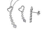 The Jewelers Collection Heart Journey Earring and Pendant Set