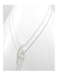 CZ Necklace In 92.5 Sterling Silver