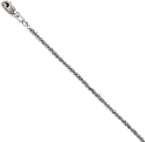 14K White Gold Sparkle Singapore Chain, 24 inch x 1.6mm, Jewelry Chains and Necklaces for Women