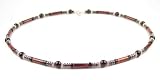 Red Tiger Eye, Black Onyx, and Hematite Men's Beaded Necklaces in Gemstones with Sterling Silver Accents