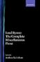 Lord Byron: The Complete Miscellaneous Prose (Oxford English Texts)