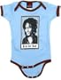 BOB MARLEY - B Is For Bob Creeper - Blue / Chocolate Onesie / Baby T-shirt