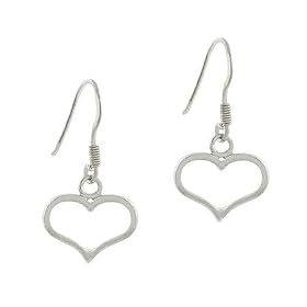 Dangle Sterling Silver Romance Love Heart Earrings Valentine’s Day Gift