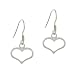 Dangle Sterling Silver Romance Love Heart Earrings Valentine's Day Gift