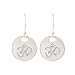 OM Charm Earrings in Sterling Silver