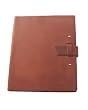 Genuine Leather Courier Journal with Buckle Closure