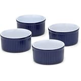 Emile Henry Provencal 6-Ounce Ramekin, Set of 4, Azure Blue