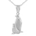 High Polished Sterling Silver Two Penguin Pendant