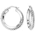 9ct White Gold Hoop Earrings with Diamond-Cut and Polished Finish. Beautiful presentation gift box and anonymous outer packaging. Money back if not 100% delighted