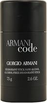 Armani Code by Giorgio Armani For Men. Alcohol Free Deodorant Stick 2.6-Ounces