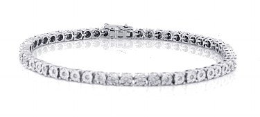 0.25ct Round Diamond Bracelet In 10Kt White Gold
