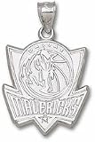 Dallas Mavericks 1" Logo Pendant - Sterling Silver Jewelry