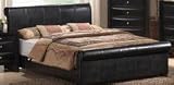 Queen Size Bed with Frame - Black Finish