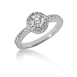 0.90 CT D SI1 ROUND BRILLIANT DIAMOND ENGAGEMENT RING