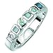 Sterling silver mother-of-pearl cubic zirconia coloured ring