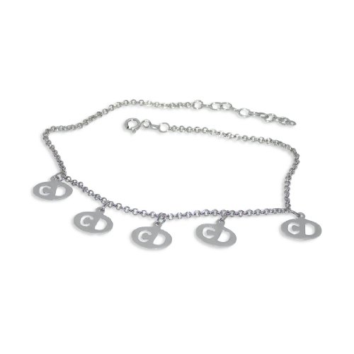 Ladies 9.5-Inch Anklet Chains Sterling Silver Foot Jewelry – Bracelet