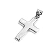 Silver Plain Cross Pendant Size: 30mm