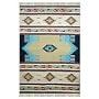 Wool and cotton rug, 'Classic Blue' (4x6)