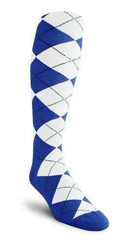 Colorful Knee High Argyle Cotton Socks For Men Women and Youth (A-Z)