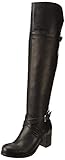 FRYE Women's Kelly Over The Knee Motorcycle Boot, Black, 8 M US