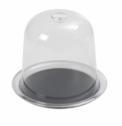 KDG International Omada Globo Panettone Tray with Dome, 13-Inch, Black