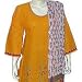 Indian Fashion - Salwar Kameez Printed Embroidered Cotton Multicolored Size L (slk181)