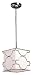 Artcraft Lighting SC631 Morocco Square Pendant Light, Chrome with White Linen Shade