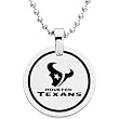 Stainless Steel Houston Texans Name Logo Necklace