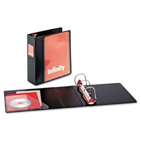 Infinity ClearVue Locking SlantD Ring Binder 3 Capacity Black
