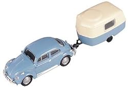 Model Power 1/87 VW Beetle w/Camper Trailer