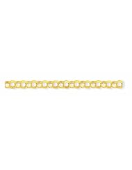 Genuine 14K Yellow Gold Lite 7mm Triple Link Charm Bracelet 7.25 Inches 4 Grams Of Gold 100% Satisfaction Guaranteed.