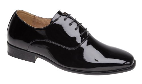 Mens Evening / Uniform / Oxford shoes Black Patent size 8