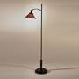 Weather Bronze Amber Mica Lantern Floor Lamp