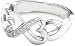 Tiffany Inspired Sterling Silver Double Loving Heart Ring w/CZ