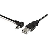 StarTech.com Mini USB Cable - A to Left Angle Mini B - 3 feet (USB2HABM3LA)