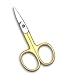 SoloC Half Gold Curved Tip Manicure Nail Scissors.