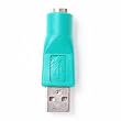 PS/2 Female to USB Male Adapter