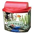 Aqueon 17773 Mini Bow 2-1/2 Desktop Aquarium Kit, Red