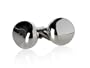 Round Wavy Button Silver Cufflinks with Gift Box