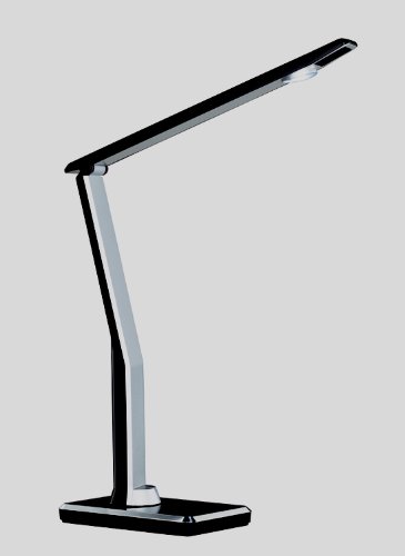 Trio-Leuchten 529110102 LED-Tischleuchte in aluminiumfarbig/schwarz, mit Sensdordimmer, inklusive 1x3W LED, H&ouml;he 52 cm