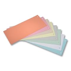 Folia Trennstreifen 190g/m�, gelocht, holzfrei, 10,5x24cm, 100 Blatt, wei�