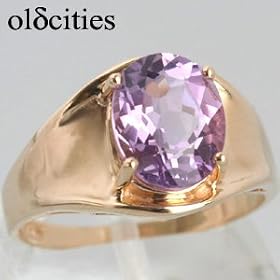 10K Yellow Gold 2.6 Carat Amethyst Ring - OldCities Estate Jewelry by