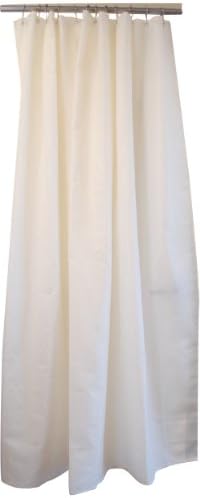 Nuvo Design Fabric Shower Curtain with Metal Grommets and Weighted Hem, Ivory