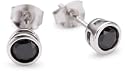 s.Oliver Glam Rock Damen-Ohrstecker Silber 925 Schwarz 385527