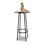 MAN CAVE 24 Diameter Black Bar Table