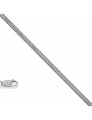 925 Sterling Silver 1.1 mm (3/64 Inch) Round Snake Chain Necklace 18" w/ Lobster Claw Clasp