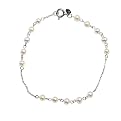 Small Pearl Station Bracelet - White ( 7.5" )